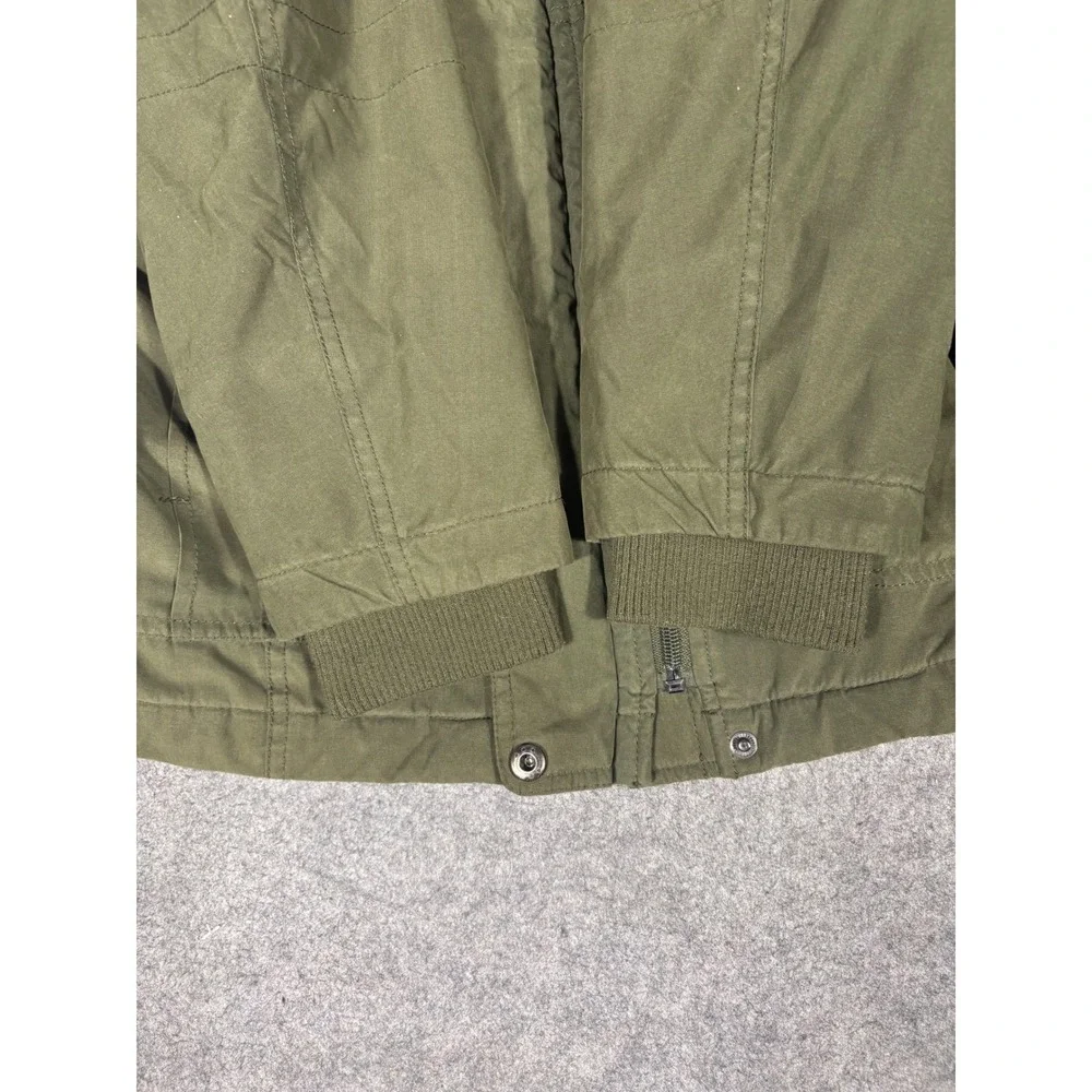 Debby Collection‎ Womens Olive Green Sherpa Lined Parka Jacket Small P